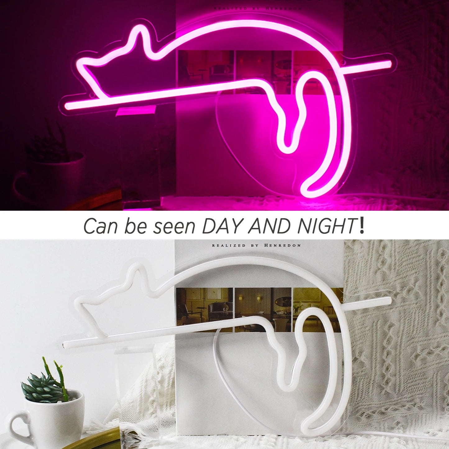 Cat 5V Mini USB LED Neon Sign - Budget Friendly