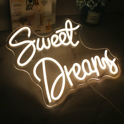 Sweet Dreams 5V Mini USB  LED Neon Sign - Budget Friendly