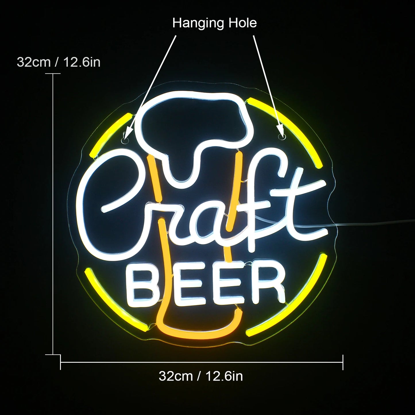 Craft Beer 5V Mini USB LED Neon Sign - Budget Friendly