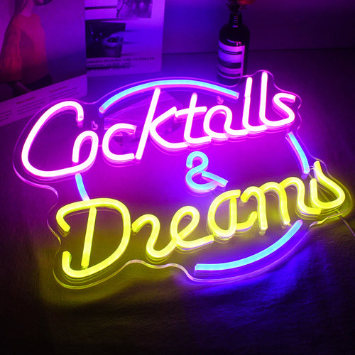 Cocktails Dreams 5V USB LED Neonskilt - Budgetvenligt