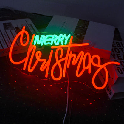 Merry Christmas 5V Mini USB LED Neon Sign - Budget Friendly