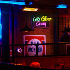 Let's Glow Crazy – LED-neonskilt (5 V USB)