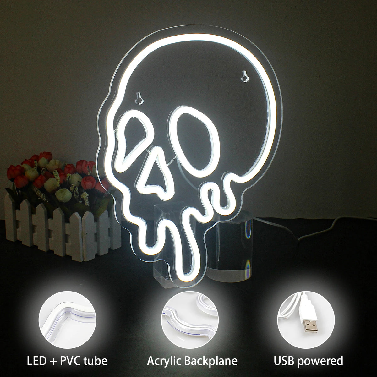 Motif halloween – néon mural LED (5 V USB)