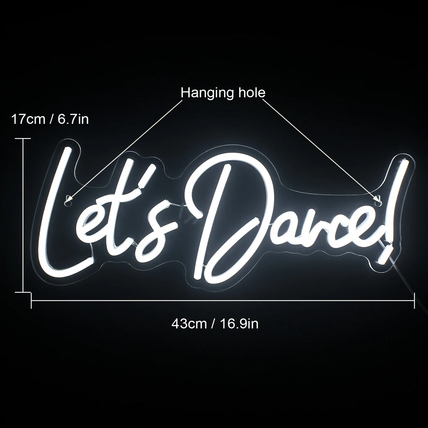 Let's Dance 5V USB LED napis świetlny - Przyjazny dla budżetu