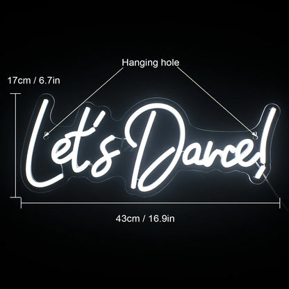 Let's Dance 5V USB LED Ljusskylt - Prisvärd