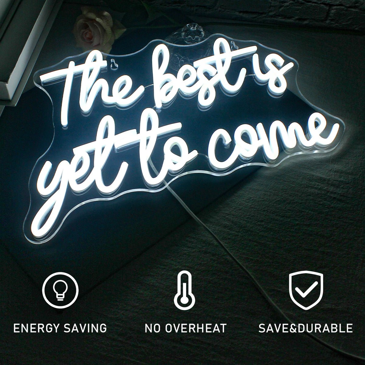 The Best is Yet to Come – LED neonski natpis (5 V USB)