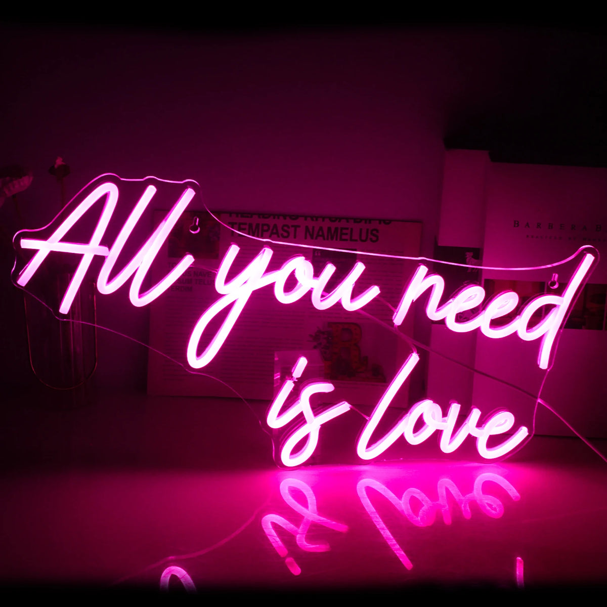 All You Need is Love – LED neoninė iškaba (5 V USB)