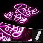 Rose all Day – LED-neonreclame (5 V USB)