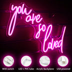 You Are So Loved – LED neónový nápis (5 V USB)