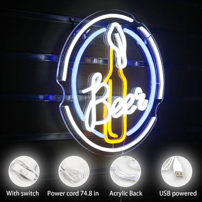 Bar Beer 5V Mini USB LED Neon Sign - Budget Friendly