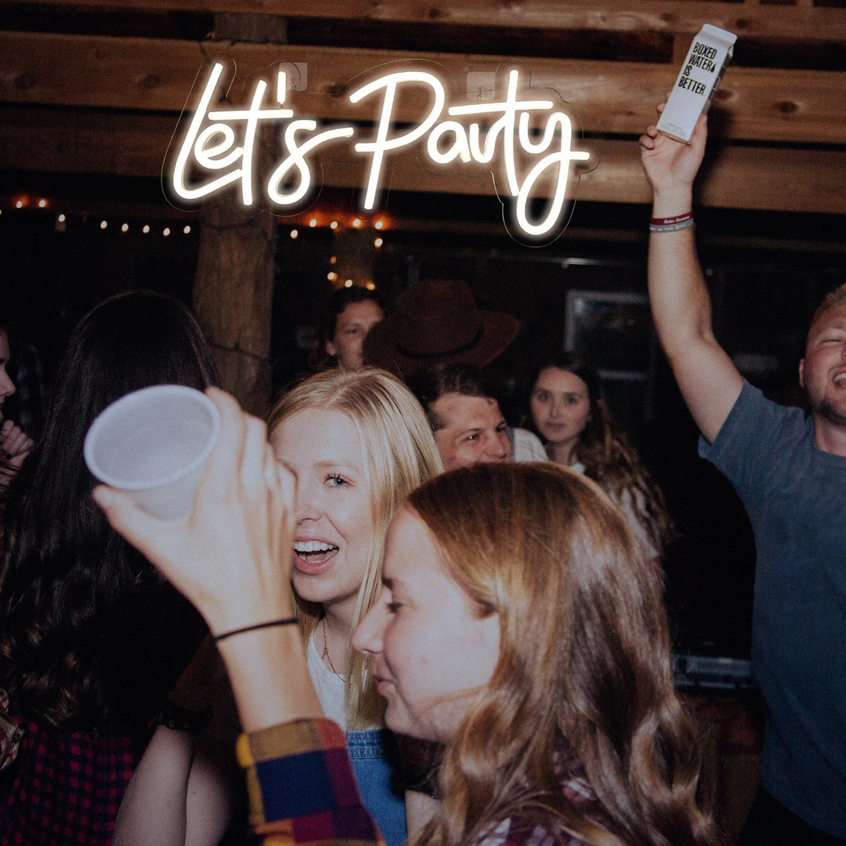 Let's Party – LED-neoonsilt (5 V USB)
