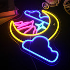 Moon Cloud 5V Mini USB LED neonový nápis – cenově dostupný