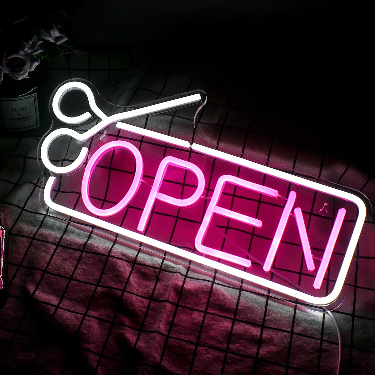 Kadeřnictví otevřené 5V Mini USB LED neonový nápis – cenově dostupné