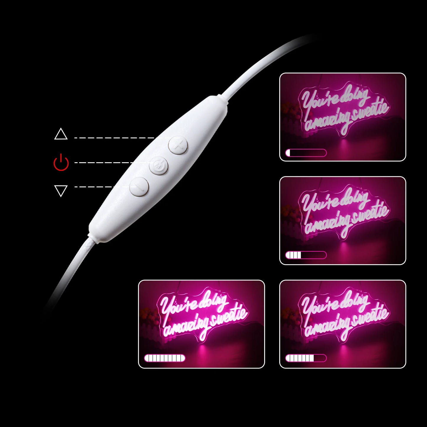 You're Doing Amazing Sweetie 5V Mini USB LED Neon Sign - Budget Friendly