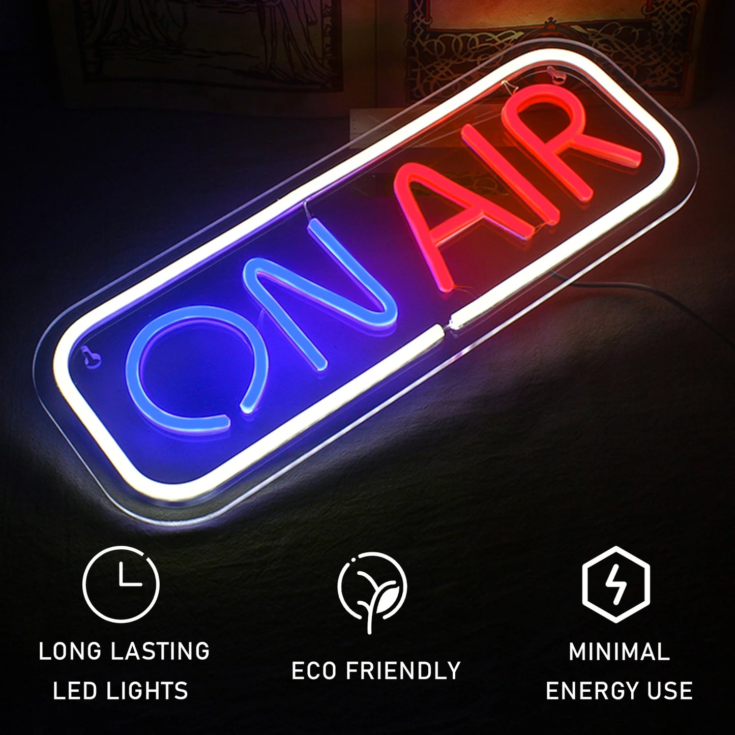 Ineonlife ON AIR 5V Mini USB  LED Neon Sign - Budget-Friendly