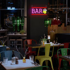 BAR – Söröskorsó és vízszintes keret – LED-neon fényreklám (5 V USB)