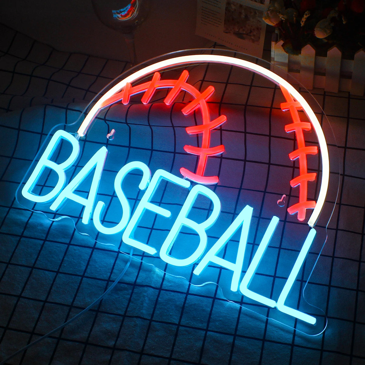 Custom Led Baseball Sign Custom Baseball LED Neon Signs: Affordable Home Decor – The Art Neon