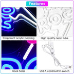 Let's Rock 5V USB LED světelný nápis - Cenově výhodný