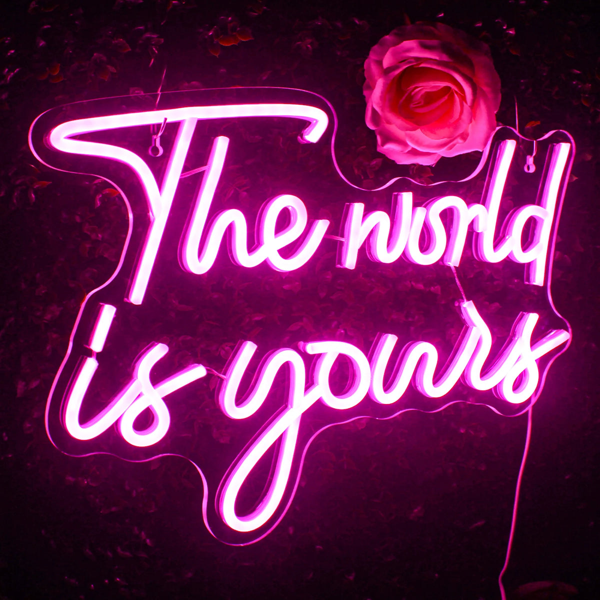 The World Is Yours – LED неонова табела (5 V USB)