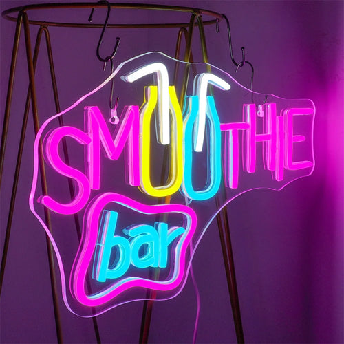 SMOOTHIE bar – Drikkeglas i de to O’er – LED-lysskilt (5 V USB)