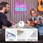 MUSIC WORLD – Kolmnurk – LED-neoonsilt (5 V USB)