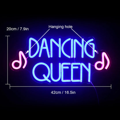 Dancing Queen 5V Mini USB LED Neon Sign - Budget Friendly