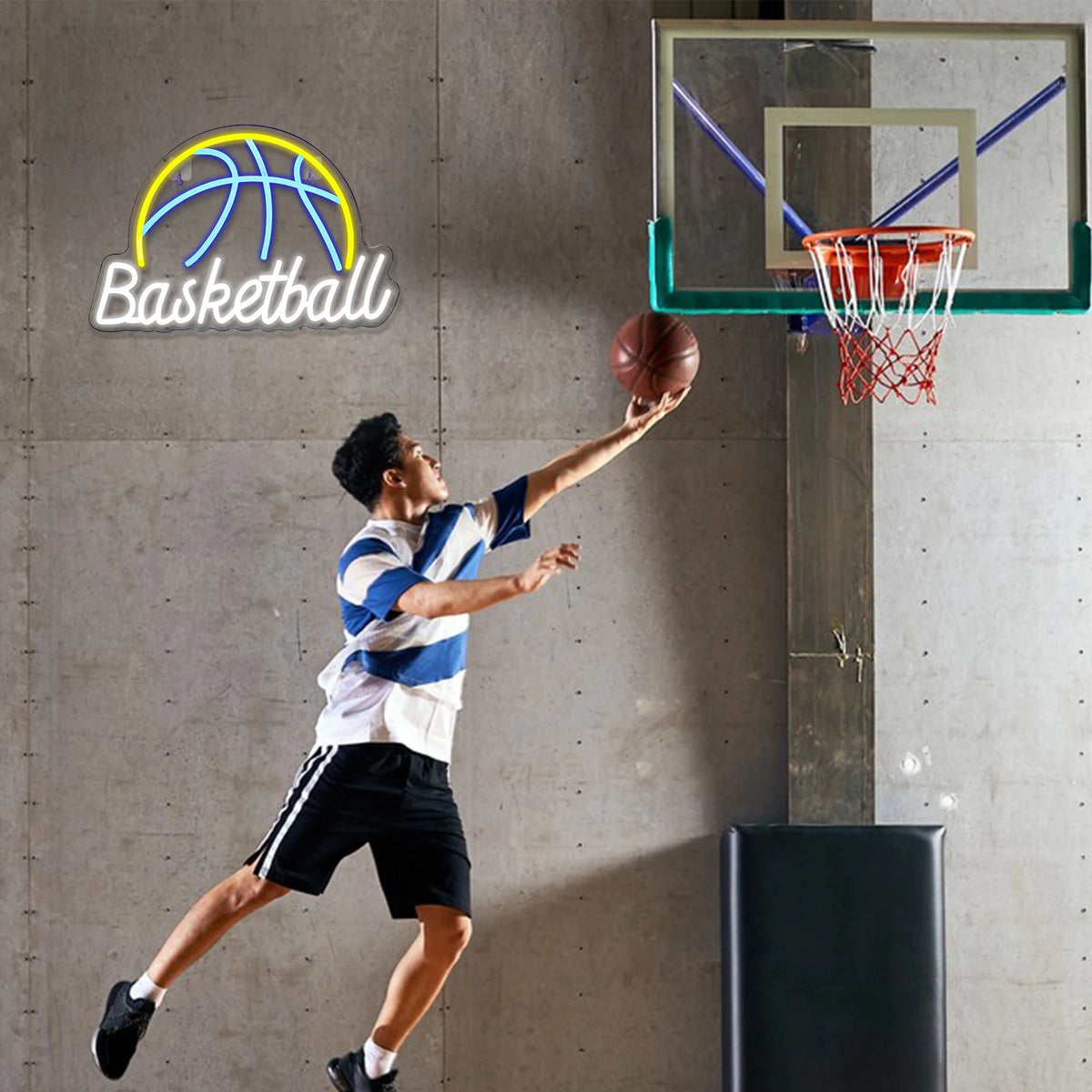 Basketball – Баскетболна топка – светеща реклама от LED неон (5 V USB)