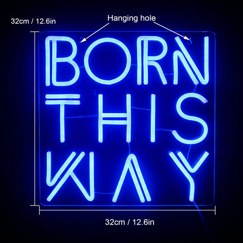 Born This Way – LED неонова табела (5 V USB)