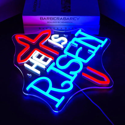 He Is Risen Halloween 5V Mini USB LED Neon Sign - Budget Friendly