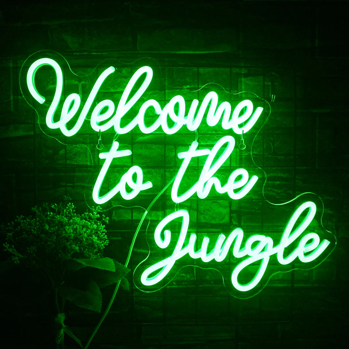 Welcome To The Jungle – LED-neonskilt (5 V USB)
