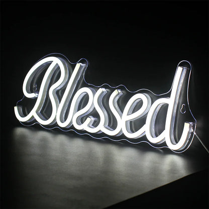 Blessed 5V Mini USB LED Neon Sign - Budget Friendly