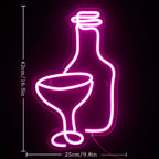 Calice di vino – insegna al neon LED (5 V USB)