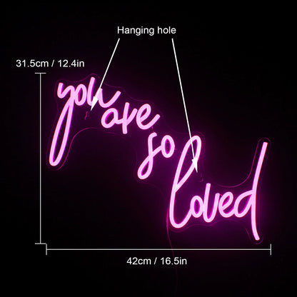 You Are So Loved 5V Mini USB  LED Neon Sign - Budget-Friendly