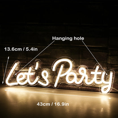 Lets Party 5V Mini USB LED Neon Sign - Budget Friendly