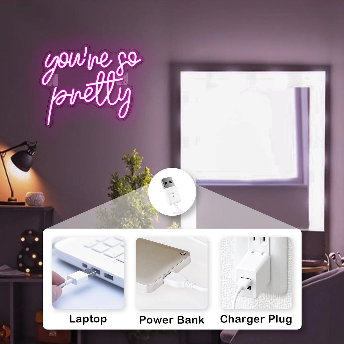 Pretty Led You’re So Pretty LED Sign: Affordable Custom Home Designs – The Art Neon