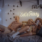 Let's Party – LED-neonskilt (5 V USB)