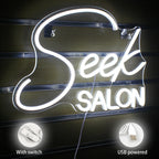 Seek SALON – rótulo de neón LED (5 V USB)