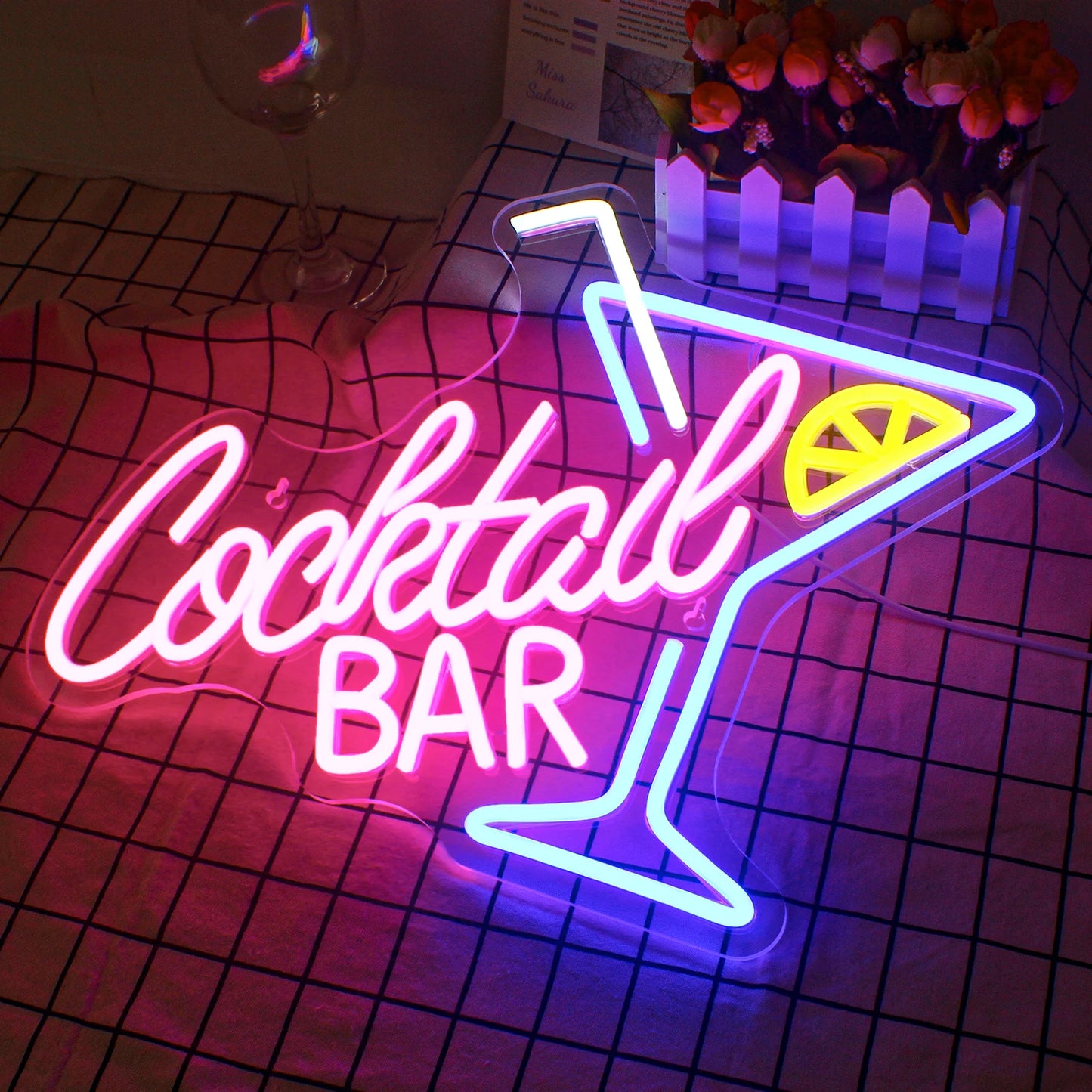 Cocktail Bar 5V Mini USB LED Neon Sign - Budget Friendly