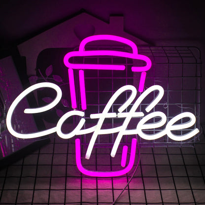 Coffee 5V Mini USB LED Neon Sign - Budget Friendly