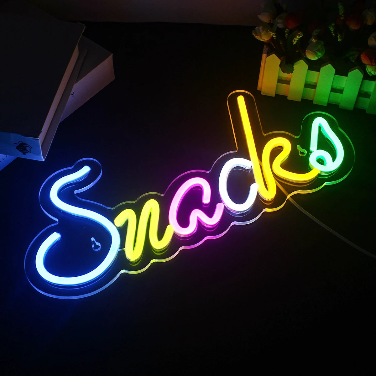 Snacks Sign Led Colorful Snacks LED Neon Sign: Affordable Custom Designs – The Art Neon