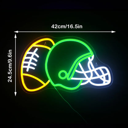 Rugby Helmet 5V Mini USB LED Neon Sign - Budget Friendly