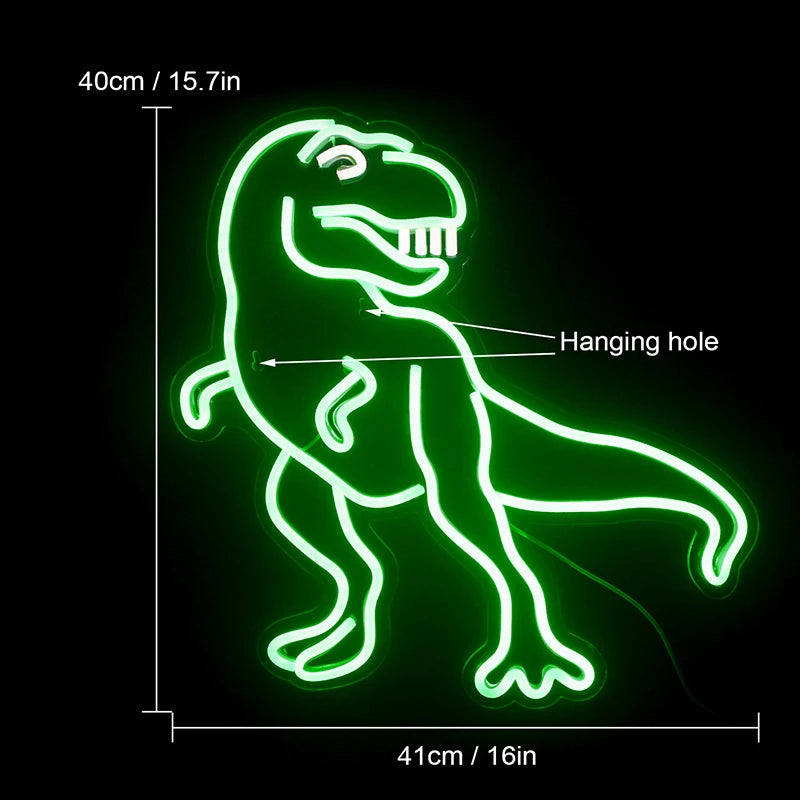 Ineonlife Funny Dinosaurs 5V Mini USB LED Neon Sign - Budget Friendly