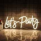 Let's Party – semn luminos neon LED (5 V USB)