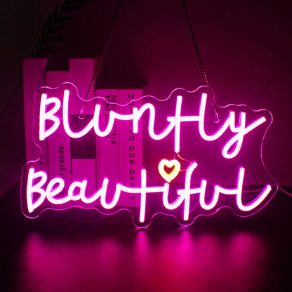 Bluntly Beautiful 5V USB LED Neon Sign - Budget Friendly