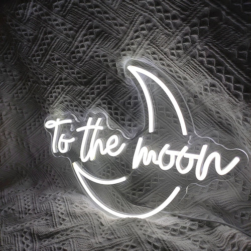 To the moon – Mesačný kosáčik – LED neónový nápis (5 V USB)