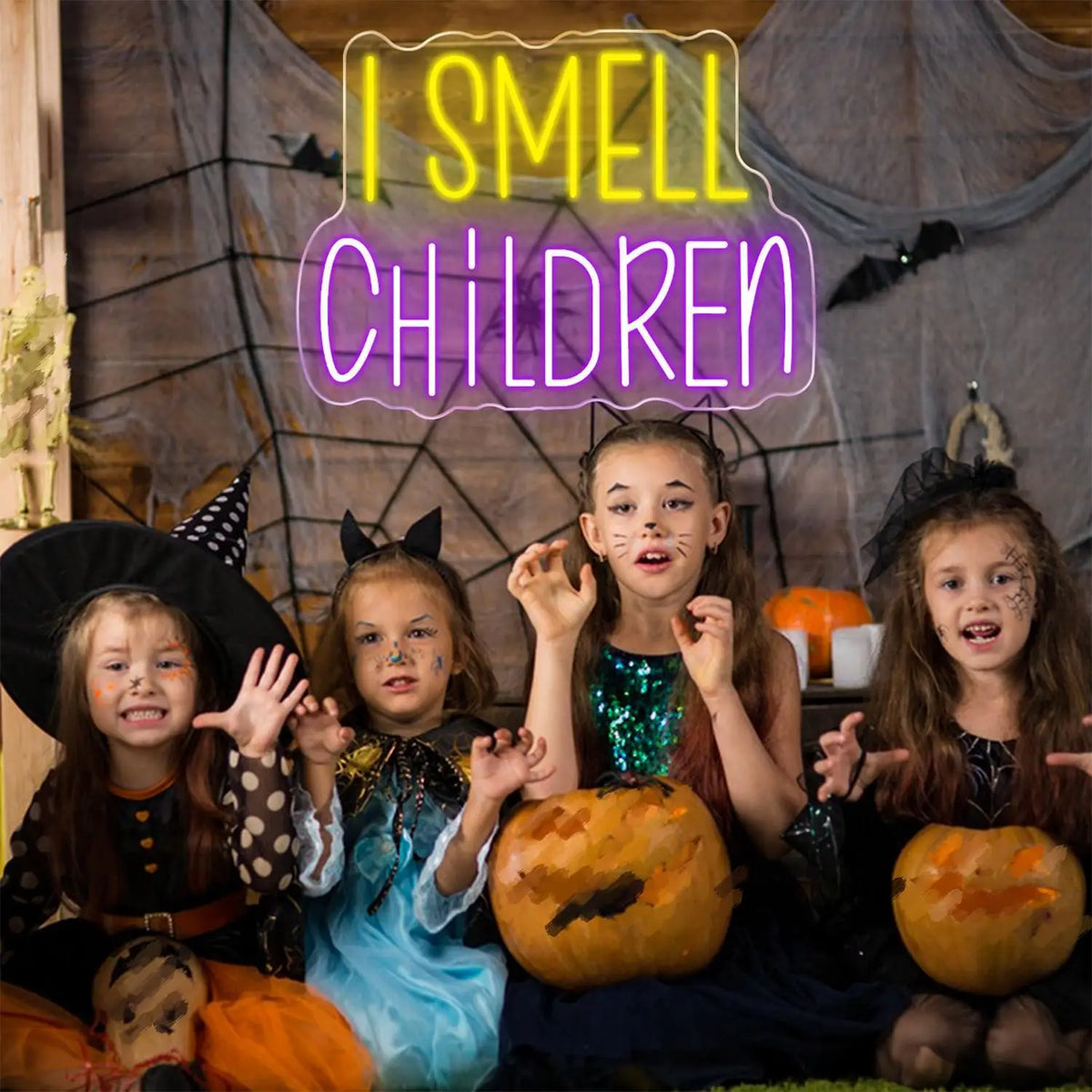I Smell Children – Décoration de fête d’Halloween – néon LED (5 V USB)