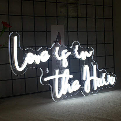 Love is in the Hair 5V Mini USB LED Neon Sign - Budget Friendly