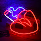 Női ajkak cigarettával – LED-neon dekoráció (5 V USB)