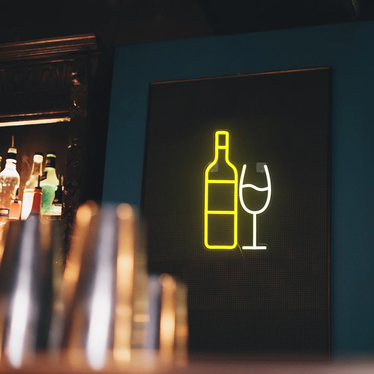 Semn Luminos LED USB 5V "Champagne BAR" - Economic