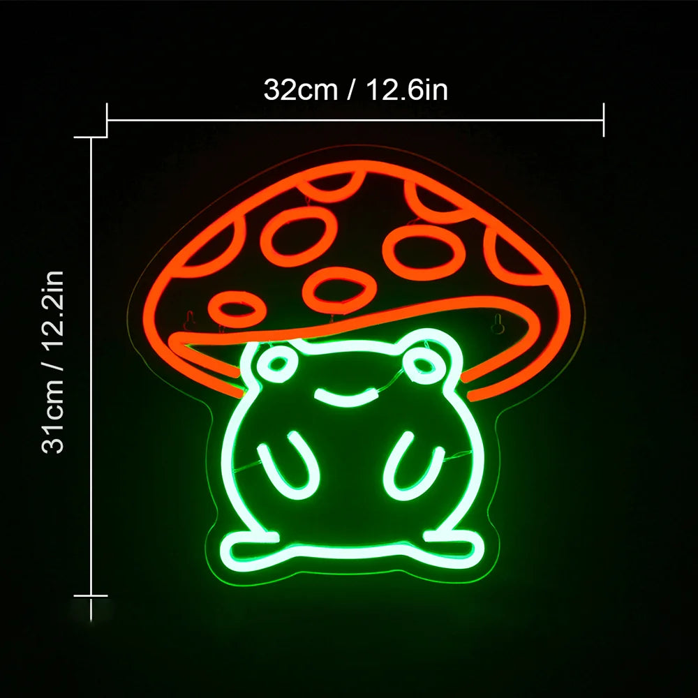 Sød animefrø – LED-lysskilt (5 V USB)